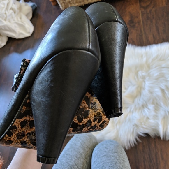 Bettie pag black kitten heels pin up womens size 6 - Picture 2 of 5